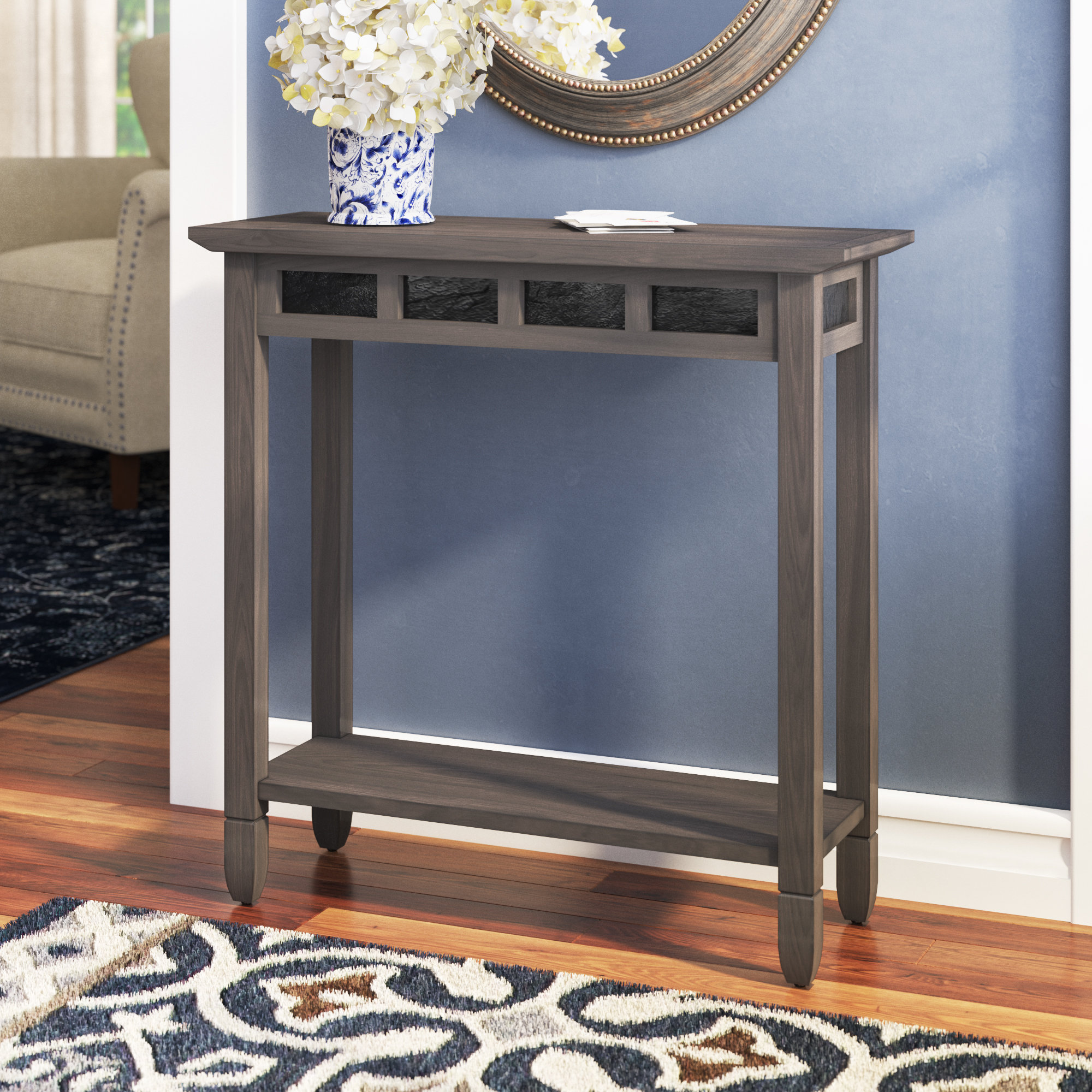 Charlton Home Glastonbury Slate Console Table
